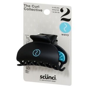 Scunci The Curl Collective Jaw Clip, 2 Wavy, No-Slip Grip